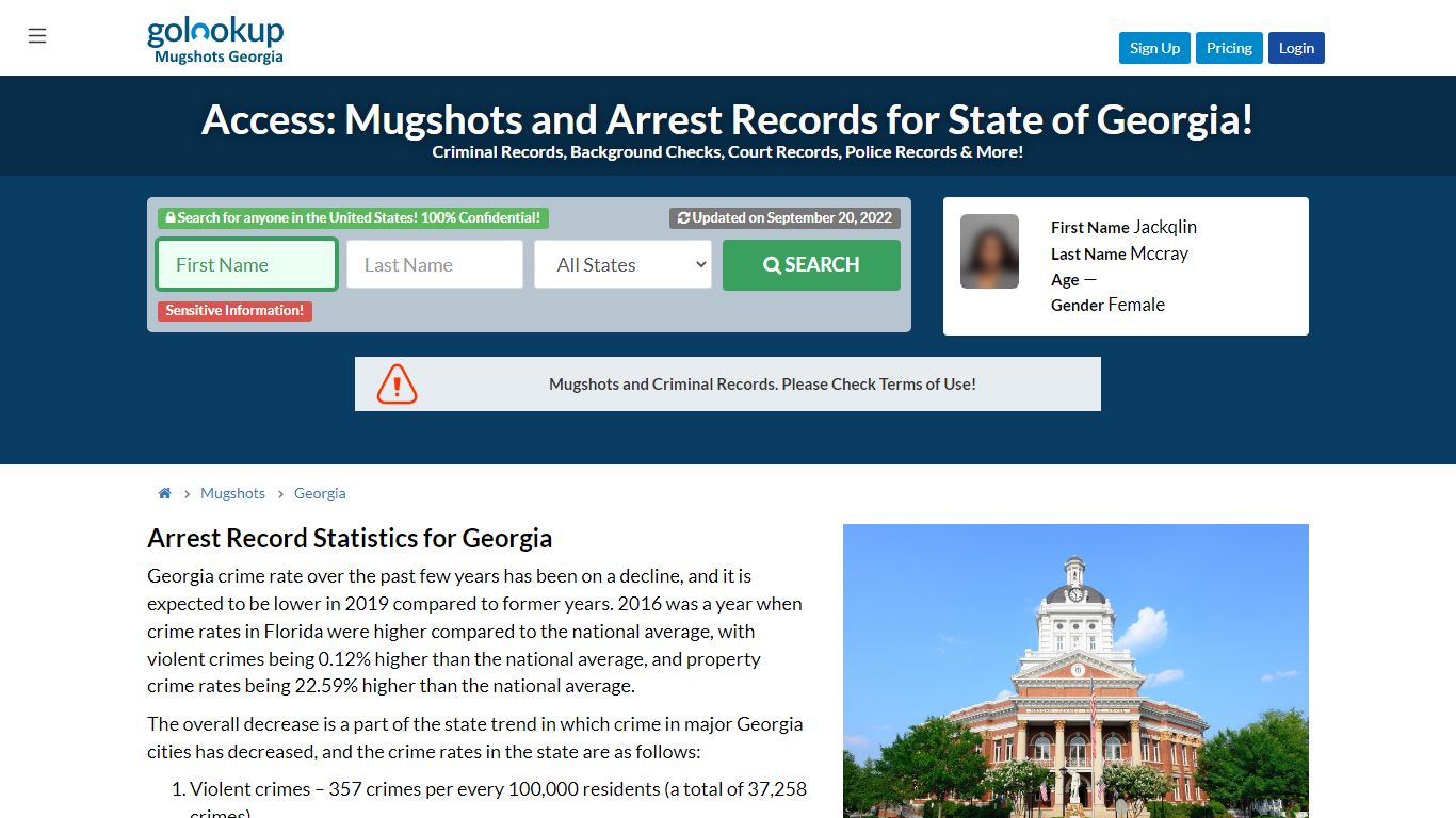 Mugshots Georgia, Georgia Mugshots, Georgia Arrest Records - GoLookUp